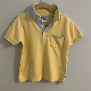 Bella bliss boys cotton yellow and blue polo shirt
